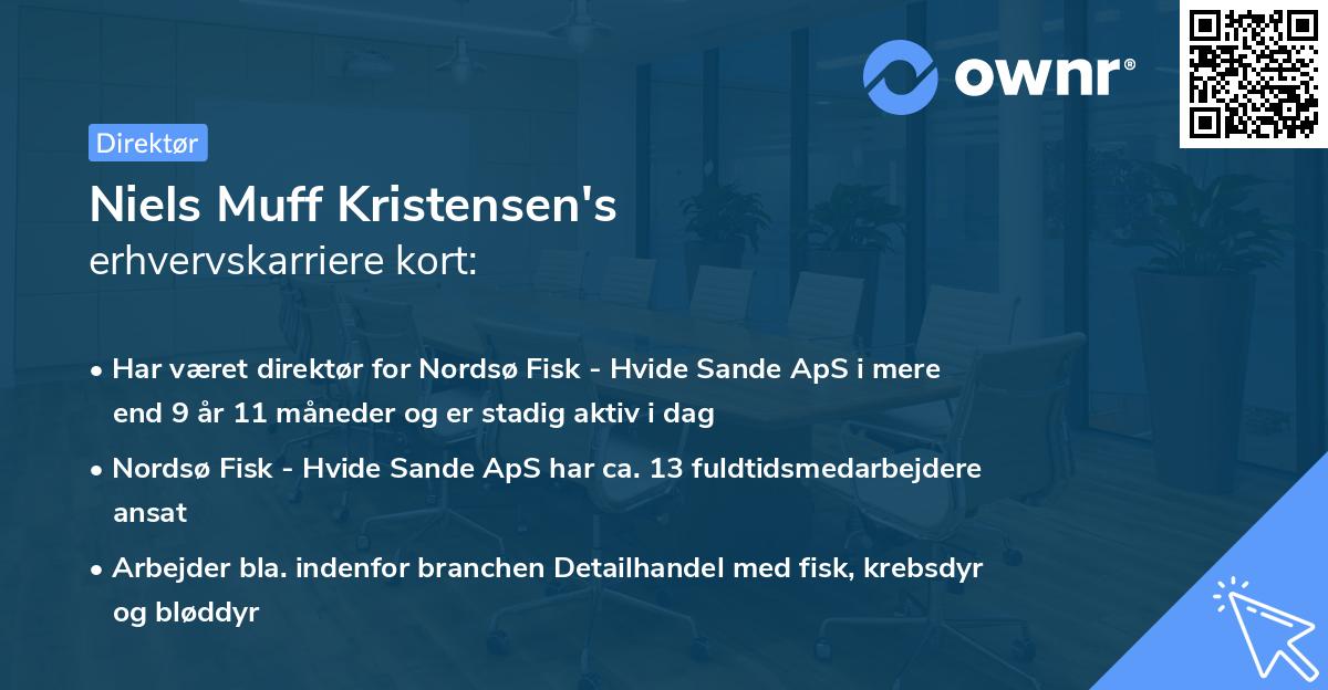 Niels Muff Kristensen's erhvervskarriere kort