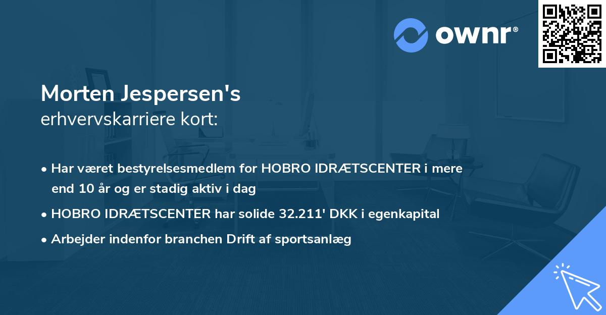 Morten Jespersen's erhvervskarriere kort