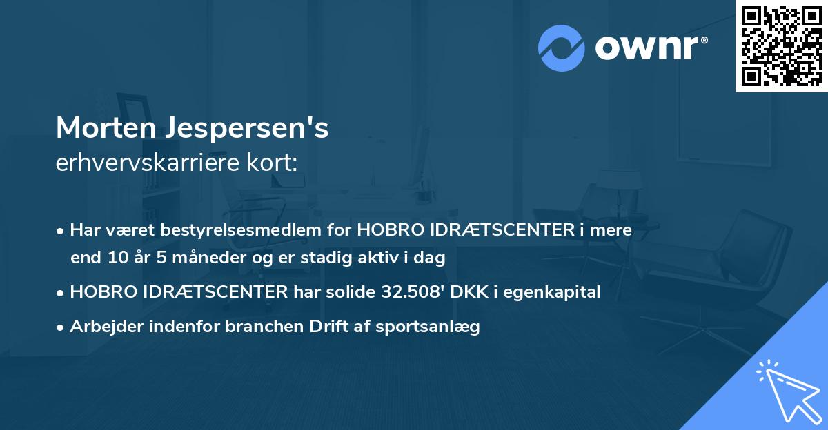 Morten Jespersen's erhvervskarriere kort