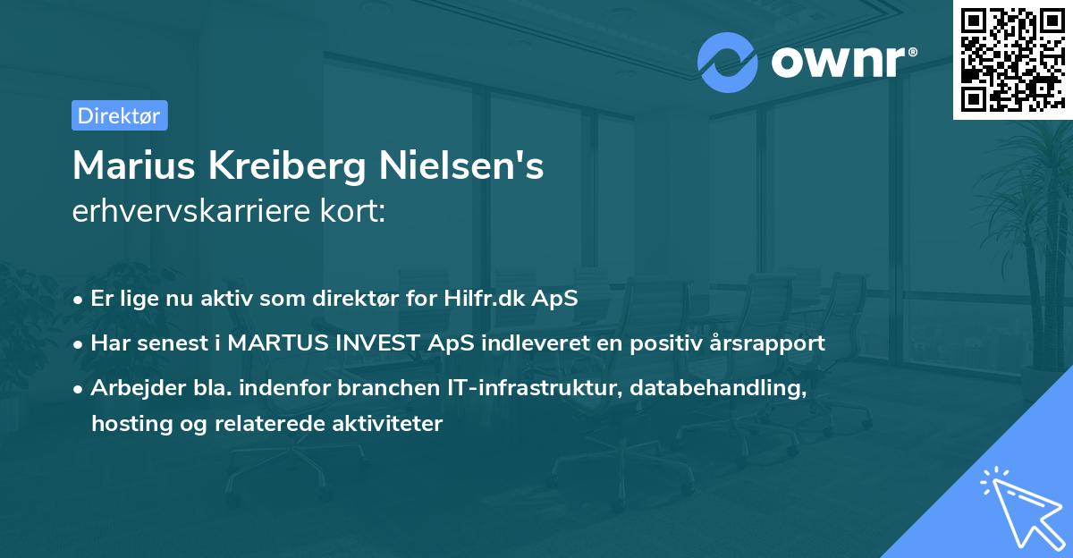 Marius Kreiberg Nielsen's erhvervskarriere kort