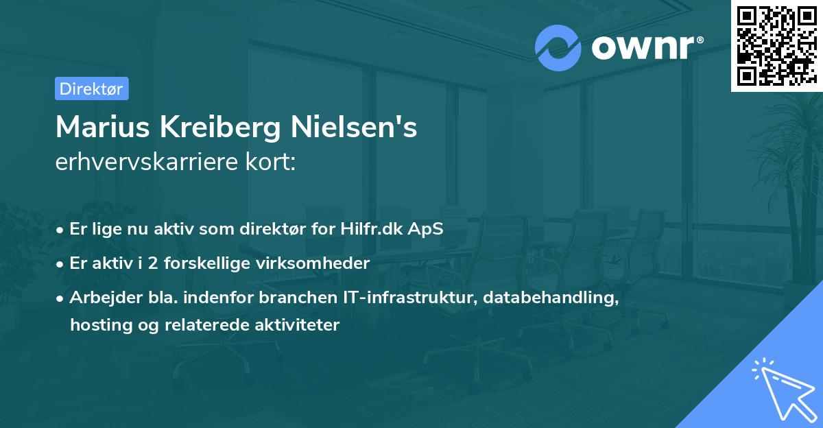 Marius Kreiberg Nielsen's erhvervskarriere kort