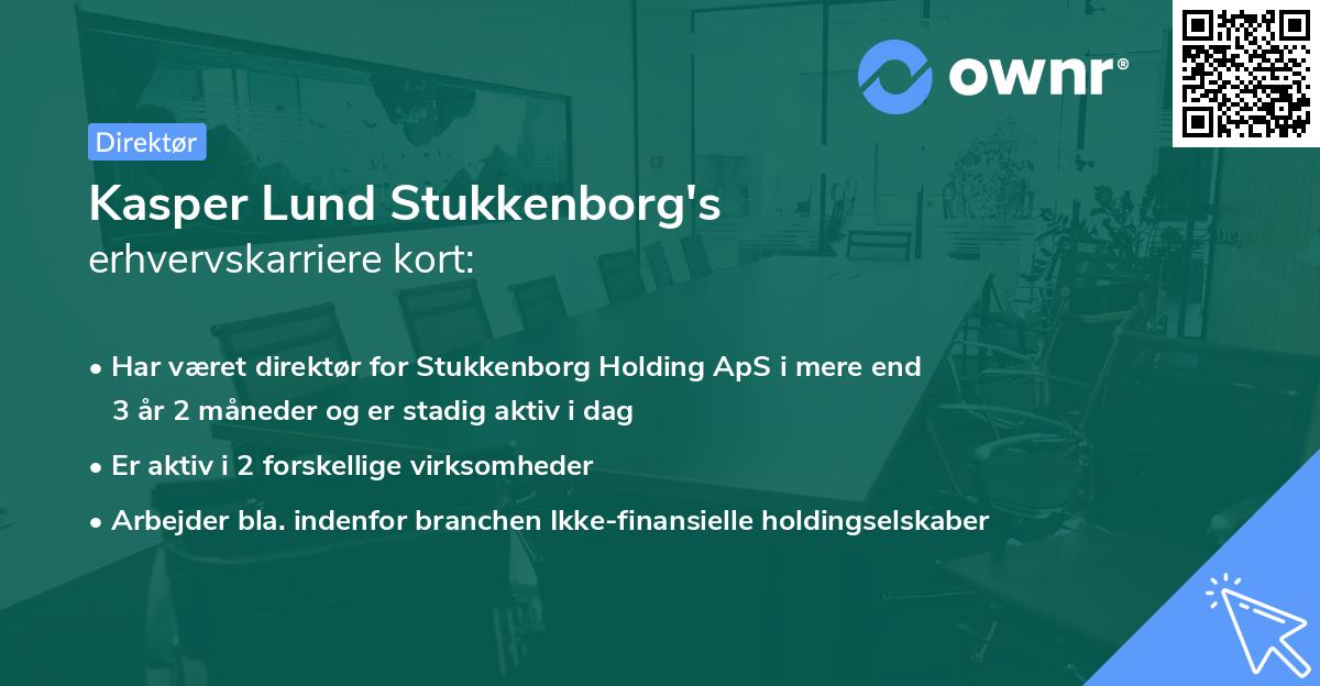 Kasper Lund Stukkenborg's erhvervskarriere kort