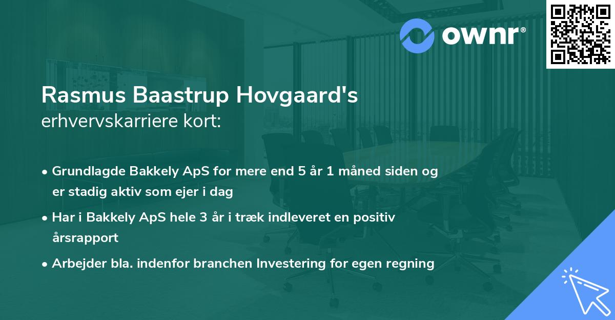 Rasmus Baastrup Hovgaard's erhvervskarriere kort