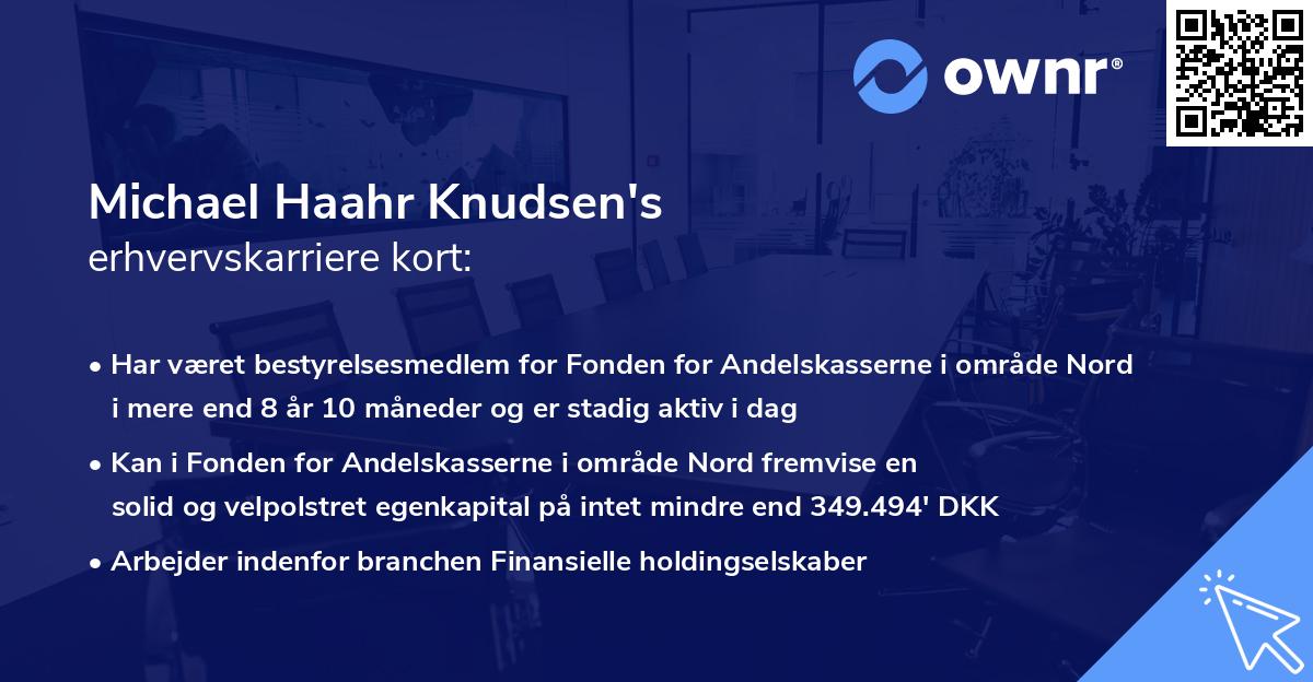Michael Haahr Knudsen's erhvervskarriere kort