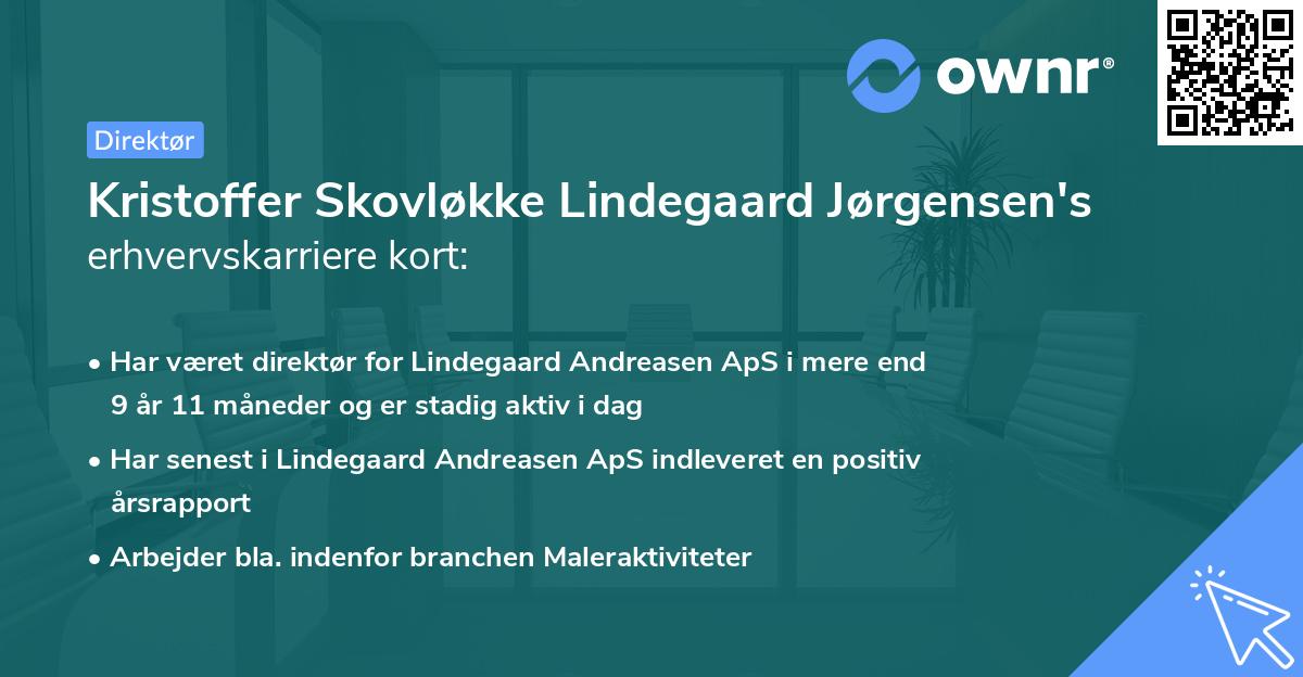 Kristoffer Skovløkke Lindegaard Jørgensen's erhvervskarriere kort