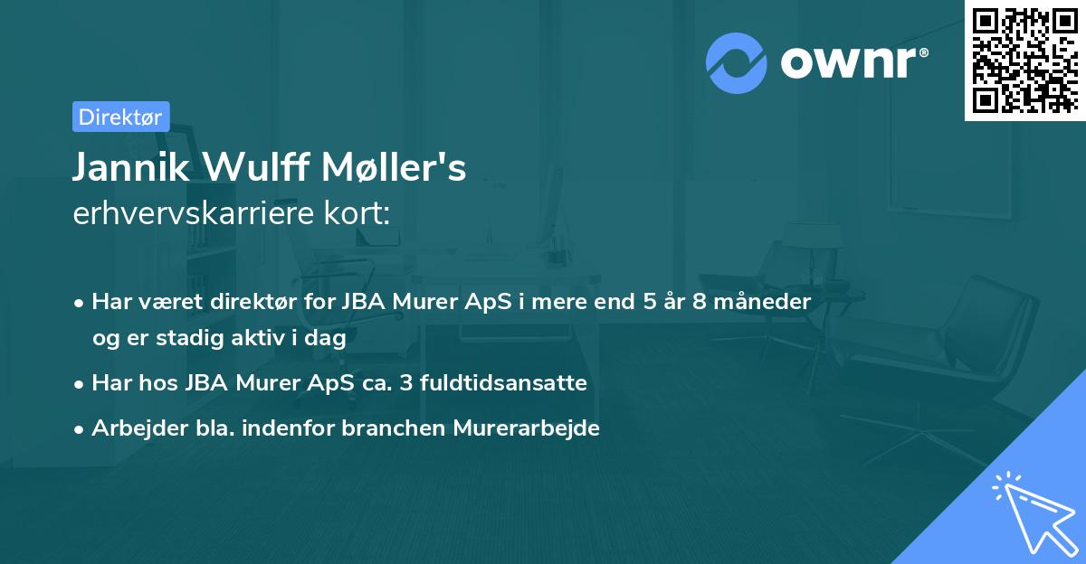 Jannik Wulff Møller's erhvervskarriere kort