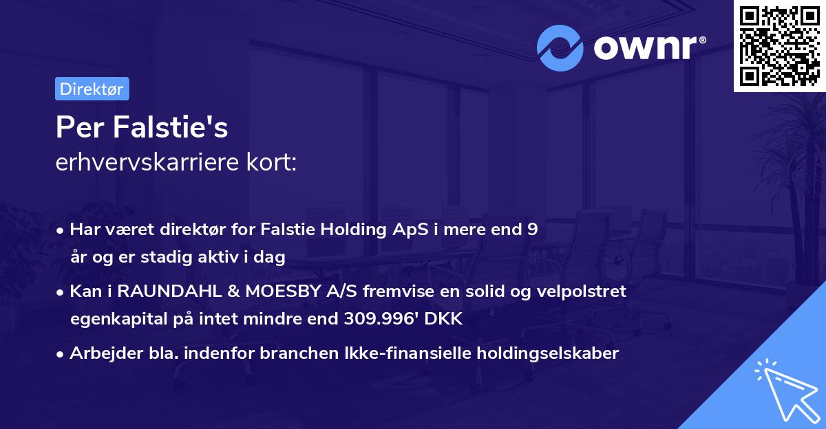 Per Falstie's erhvervskarriere kort