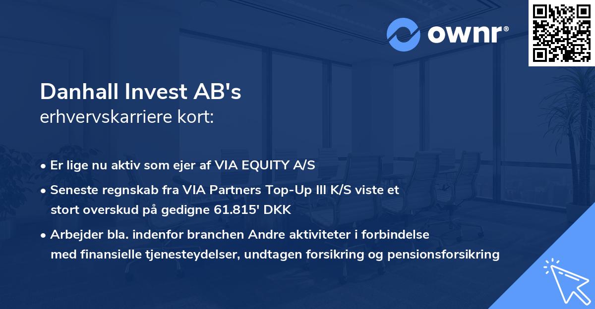 Danhall Invest AB's erhvervskarriere kort