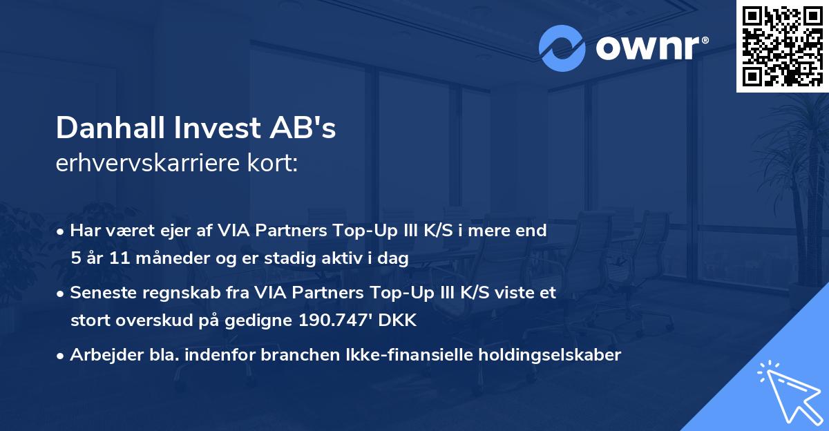 Danhall Invest AB's erhvervskarriere kort