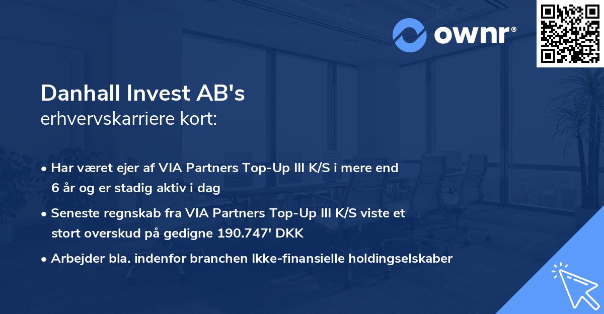 Danhall Invest AB's erhvervskarriere kort