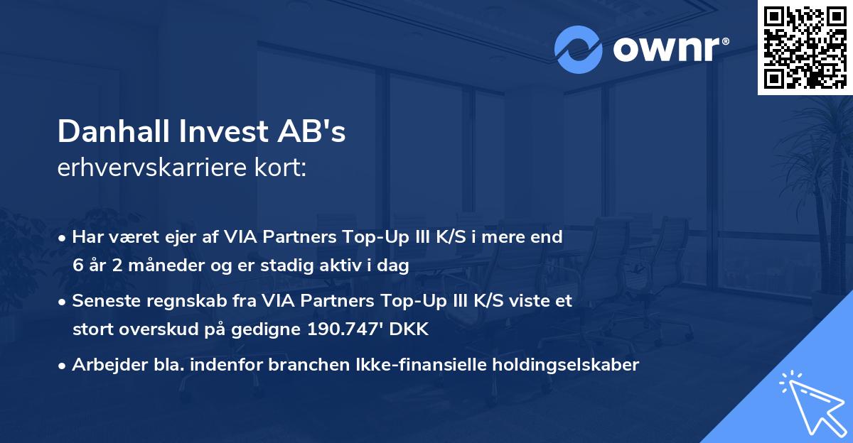 Danhall Invest AB's erhvervskarriere kort