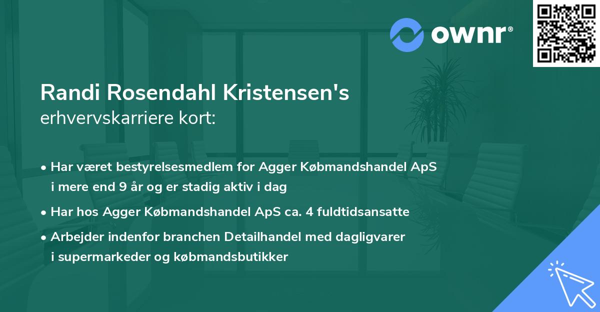 Randi Rosendahl Kristensen's erhvervskarriere kort