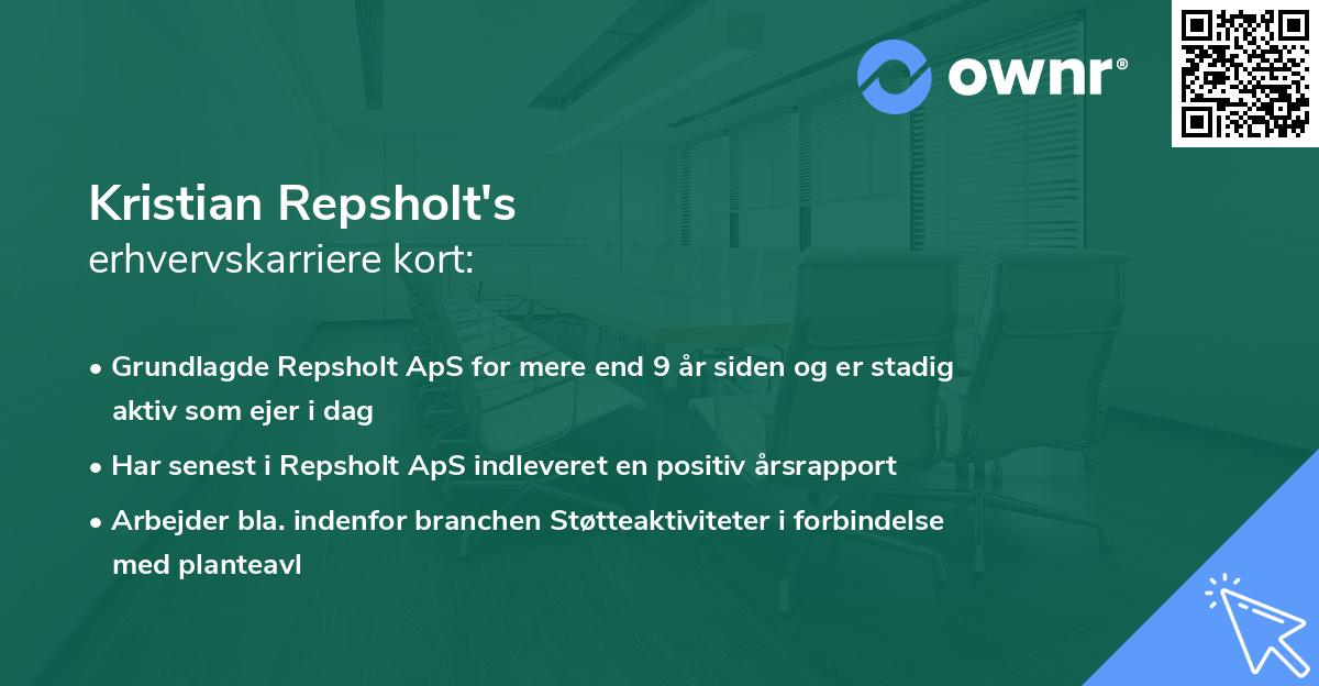 Kristian Repsholt's erhvervskarriere kort