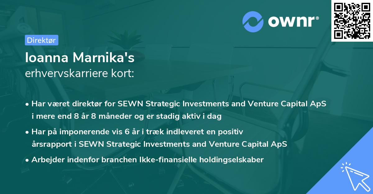 Ioanna Marnika's erhvervskarriere kort
