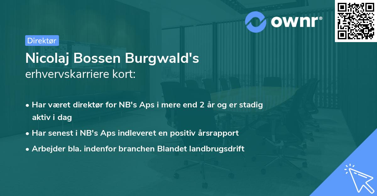 Nicolaj Bossen Burgwald's erhvervskarriere kort