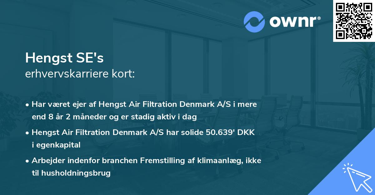 Hengst SE's erhvervskarriere kort