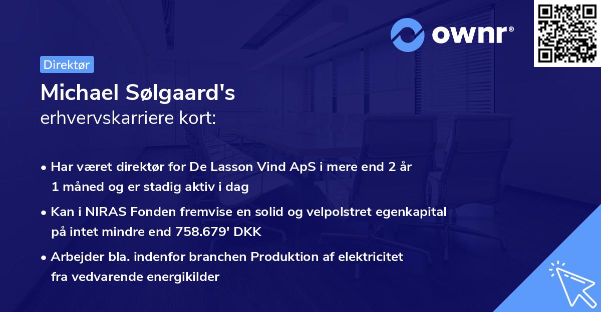 Michael Sølgaard's erhvervskarriere kort