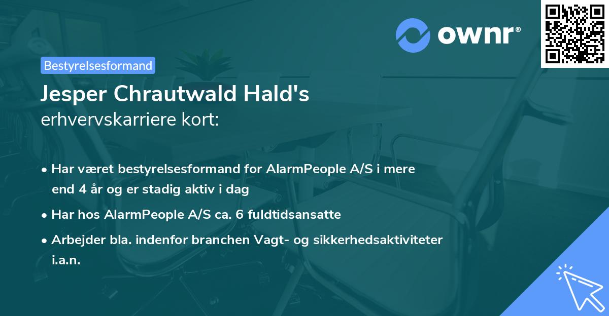 Jesper Chrautwald Hald's erhvervskarriere kort