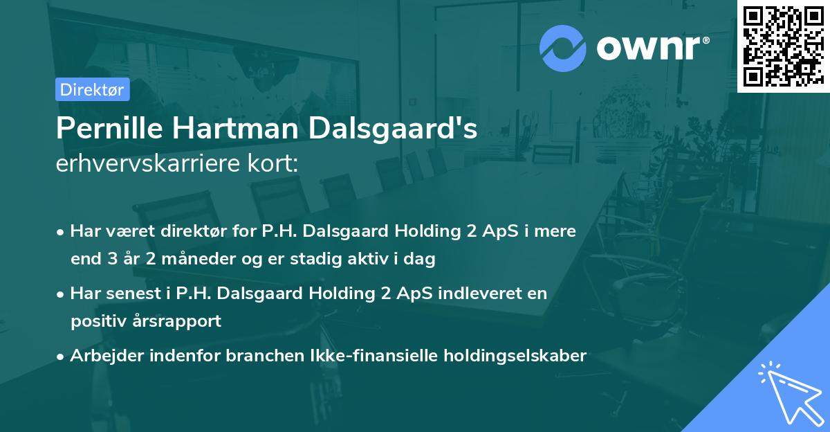 Pernille Hartman Dalsgaard's erhvervskarriere kort