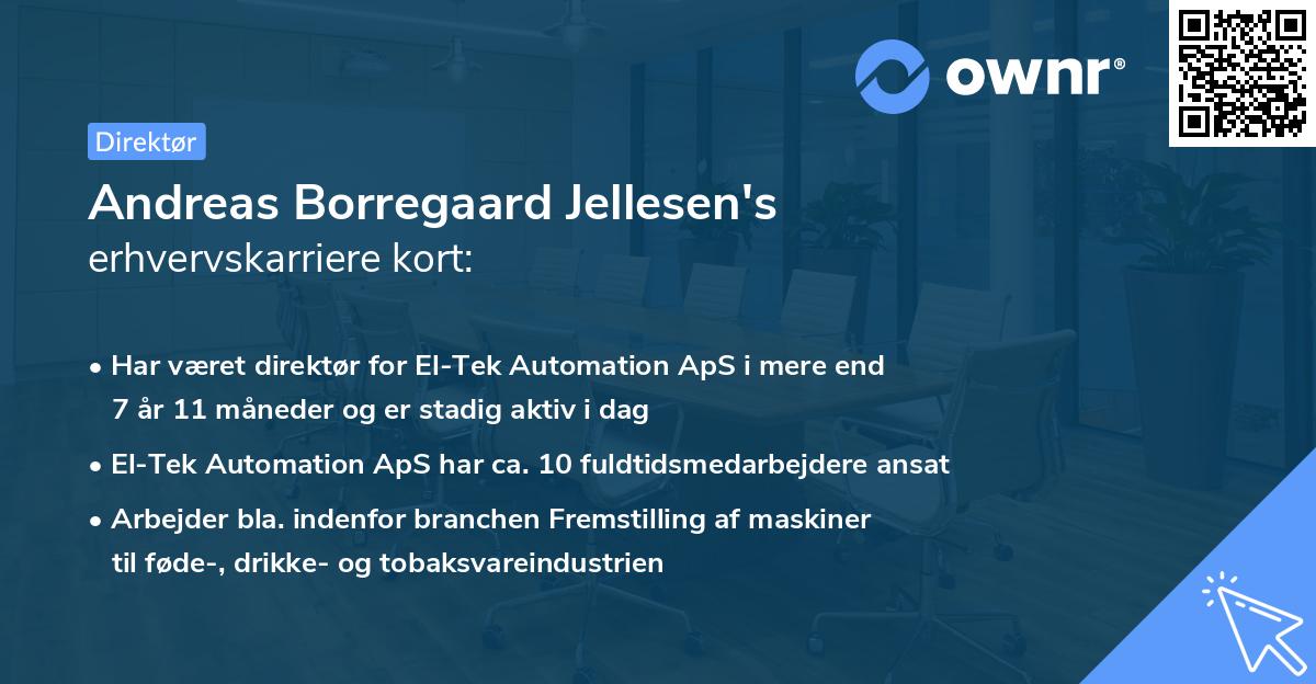 Andreas Borregaard Jellesen's erhvervskarriere kort