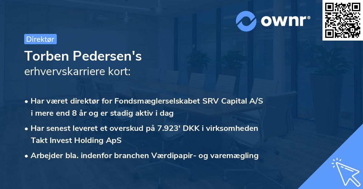 Torben Pedersen's erhvervskarriere kort