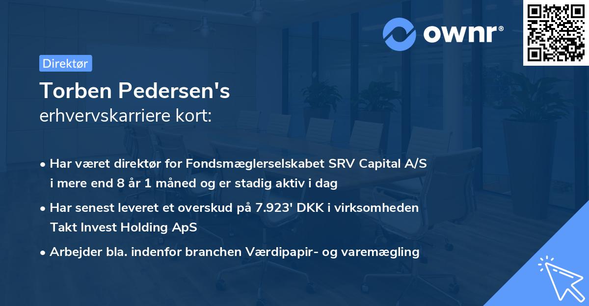 Torben Pedersen's erhvervskarriere kort