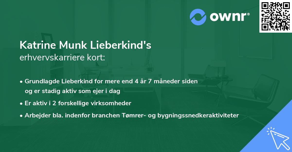 Katrine Munk Lieberkind's erhvervskarriere kort
