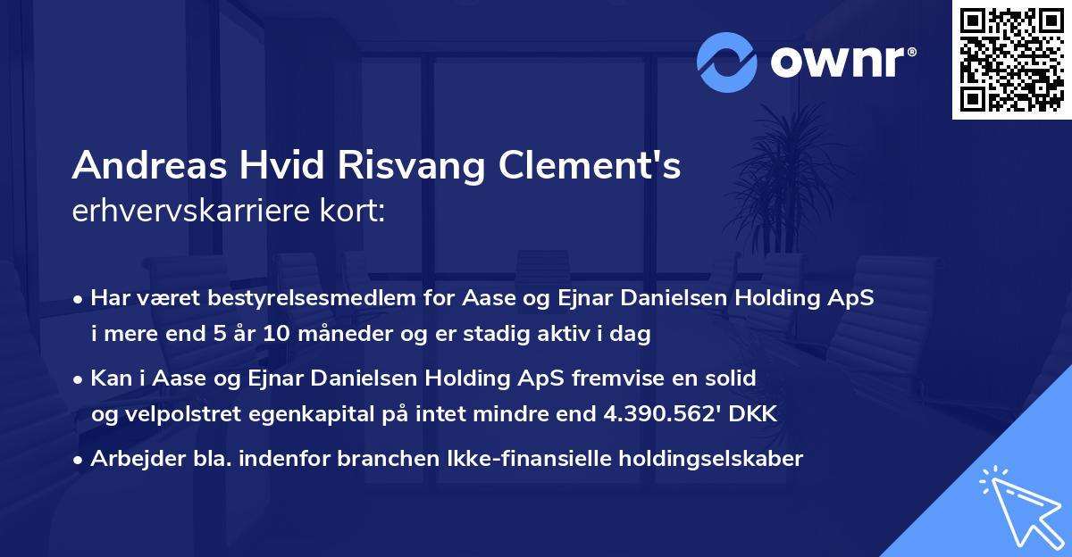 Andreas Hvid Risvang Clement's erhvervskarriere kort