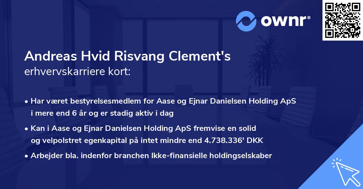 Andreas Hvid Risvang Clement's erhvervskarriere kort