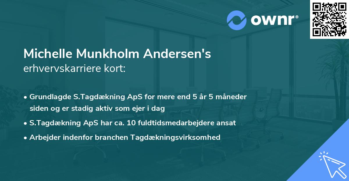 Michelle Munkholm Andersen's erhvervskarriere kort