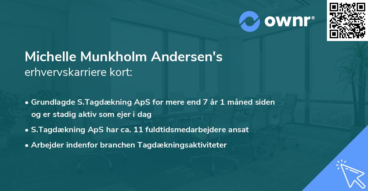 Michelle Munkholm Andersen's erhvervskarriere kort