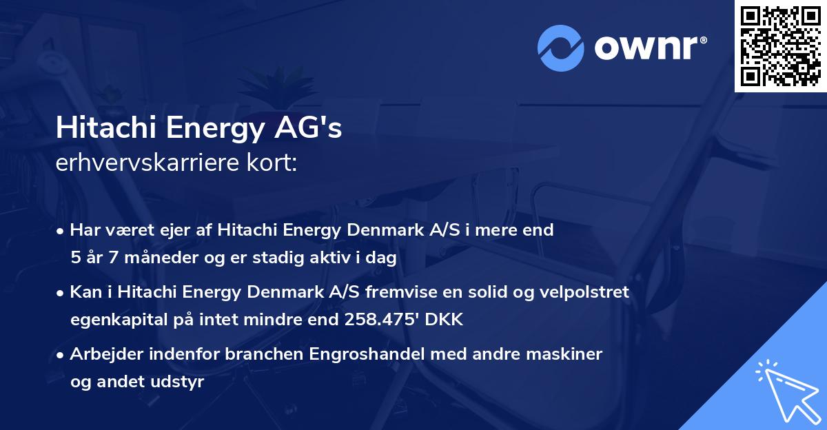 Hitachi Energy AG's erhvervskarriere kort