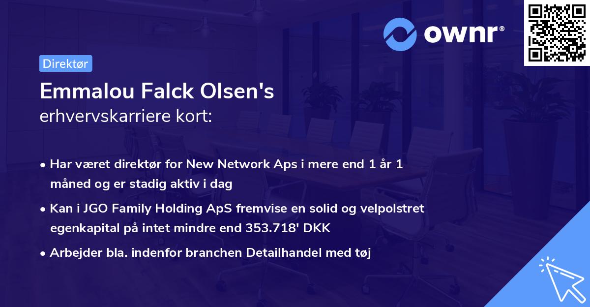 Emmalou Falck Olsen's erhvervskarriere kort