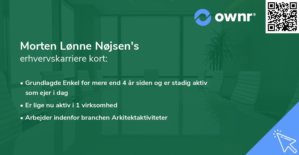 Morten Lønne Nøjsen's erhvervskarriere kort