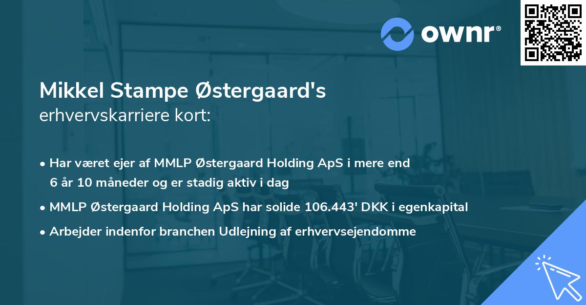Mikkel Stampe Østergaard's erhvervskarriere kort