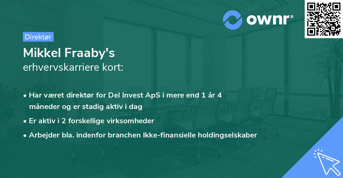 Mikkel Fraaby's erhvervskarriere kort