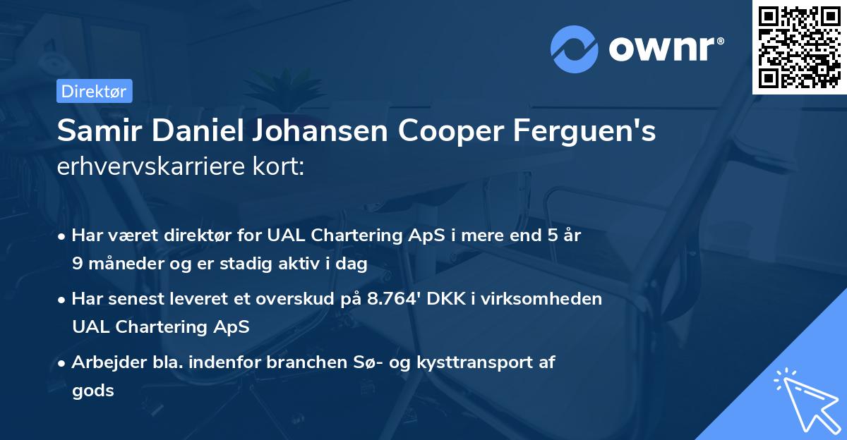 Samir Daniel Johansen Cooper Ferguen's erhvervskarriere kort