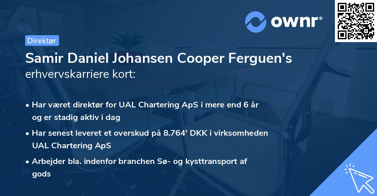 Samir Daniel Johansen Cooper Ferguen's erhvervskarriere kort