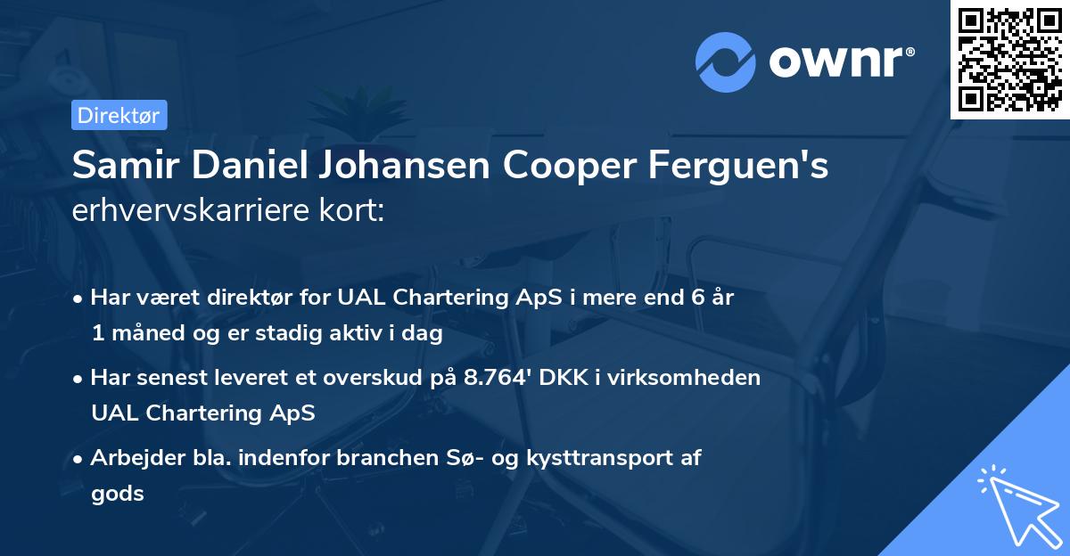 Samir Daniel Johansen Cooper Ferguen's erhvervskarriere kort