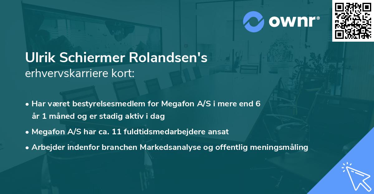 Ulrik Schiermer Rolandsen's erhvervskarriere kort