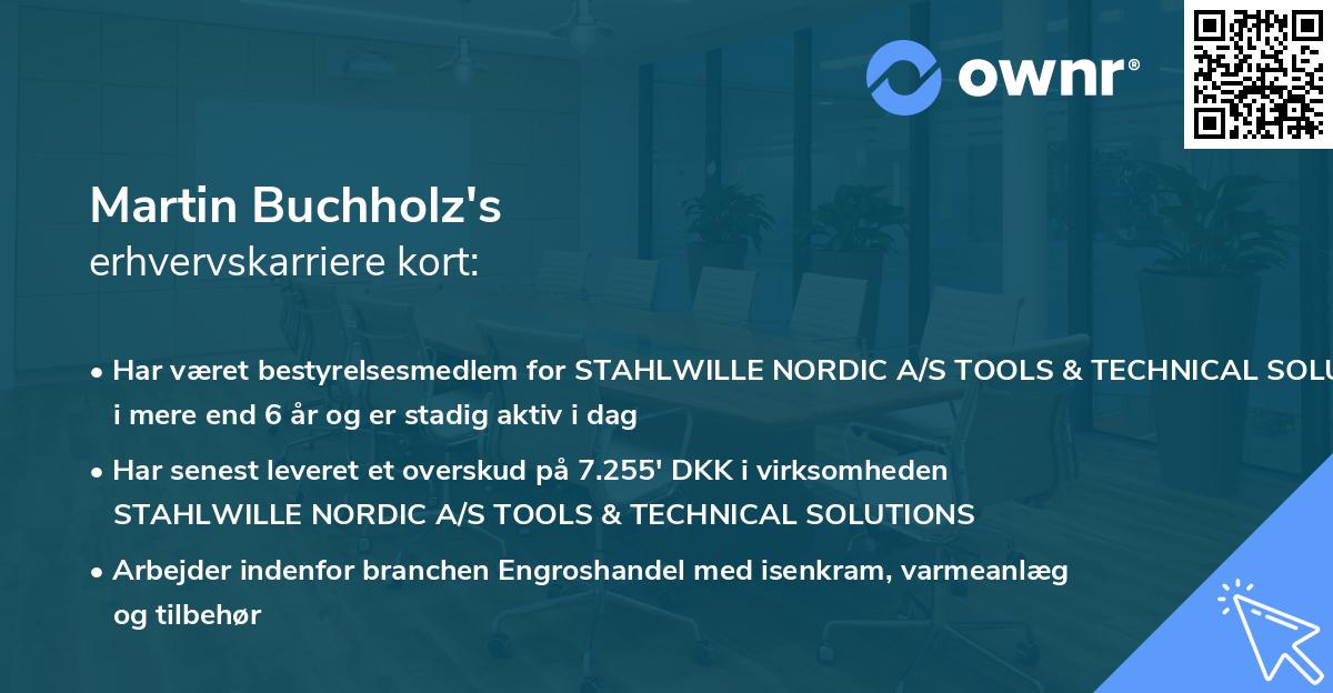 Martin Buchholz's erhvervskarriere kort