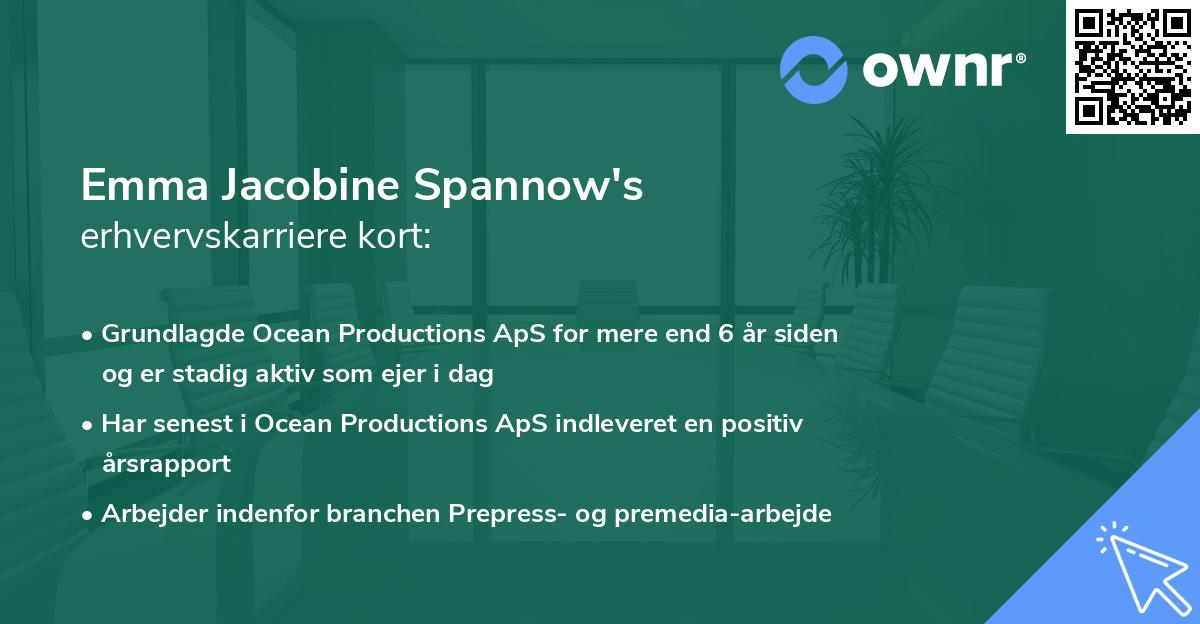 Emma Jacobine Spannow's erhvervskarriere kort