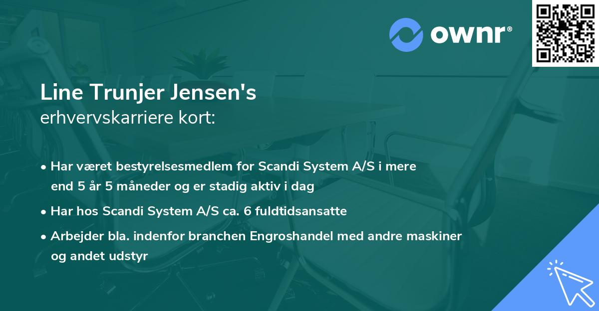 Line Trunjer Jensen's erhvervskarriere kort