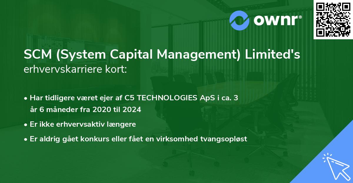 SCM (System Capital Management) Limited's erhvervskarriere kort