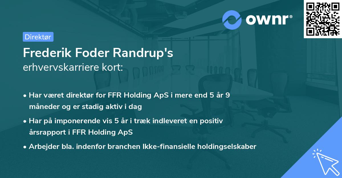 Frederik Foder Randrup's erhvervskarriere kort