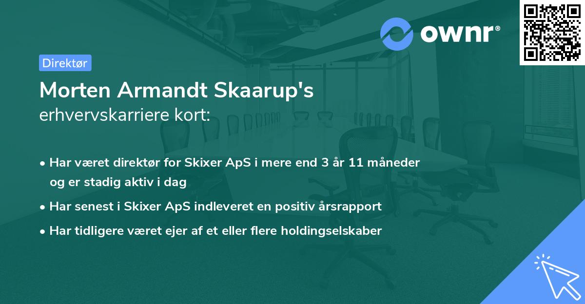 Morten Armandt Skaarup's erhvervskarriere kort