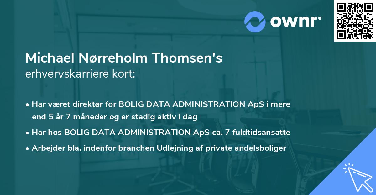 Michael Nørreholm Thomsen's erhvervskarriere kort