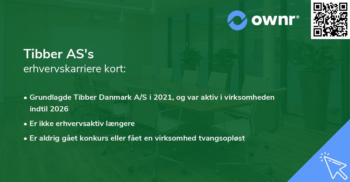Tibber AS's erhvervskarriere kort