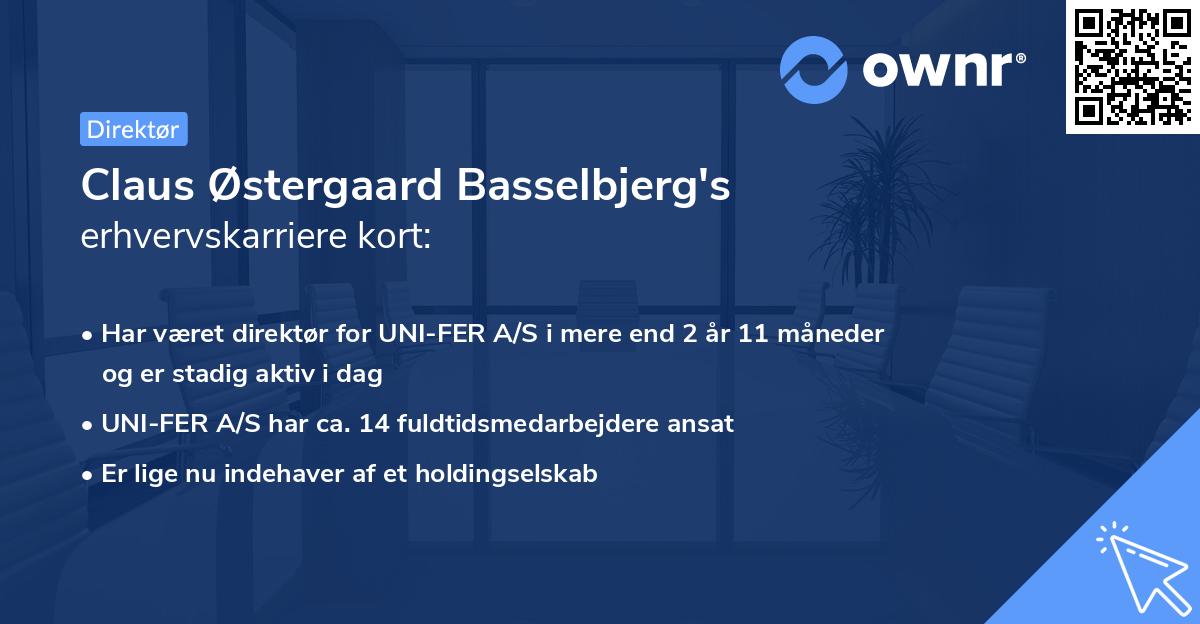 Claus Østergaard Basselbjerg's erhvervskarriere kort