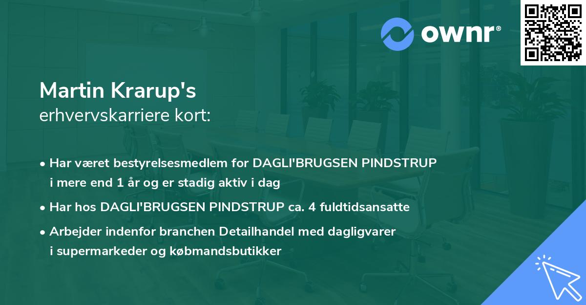 Martin Krarup's erhvervskarriere kort